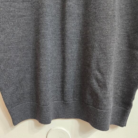 Hart Schaffner Marx Men Prep Academia Gray Extra Fine Merino Wool Sweater Vest M - Picture 3 of 10